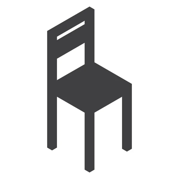 Krzesło Proste Płaski Raster Ikona Meble Znak Symbol — Zdjęcie stockowe
