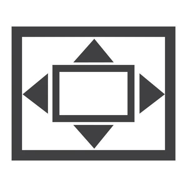 Distribuire Icona Raster Dello Schermo Video Segno Multimediale Elemento Simbolo — Foto Stock