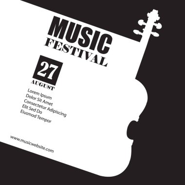 Raster şablonu için bir konser poster veya el ilanı. Müzik Festivali broşür, Bilet, program olayını ve VIP.