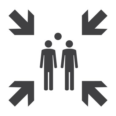 Raster simgesi tahliye montaj nokta işareti, izole sembolü.