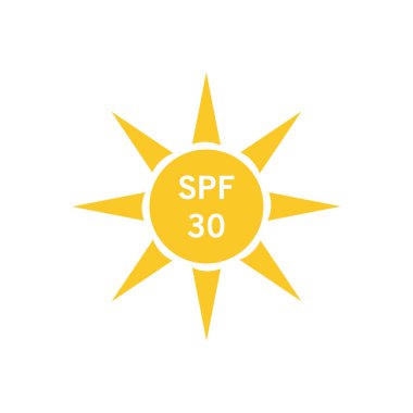 UV, beyaz güneş protectionspf 30 raster simgeleri