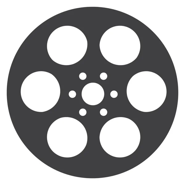 Ikona Raster Szpuli Filmu Kino Znak Symbol — Zdjęcie stockowe