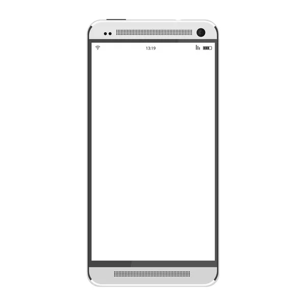 Biały Smartphone Makieta Telefonu — Zdjęcie stockowe