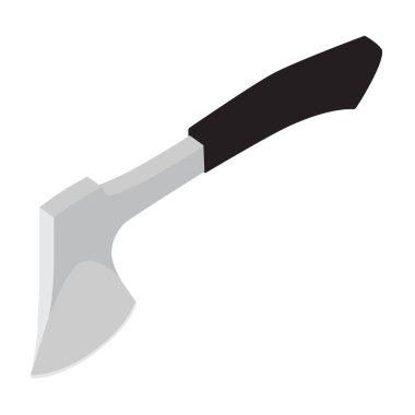 Raster izometrik axe izole üzerinde beyaz arka plan