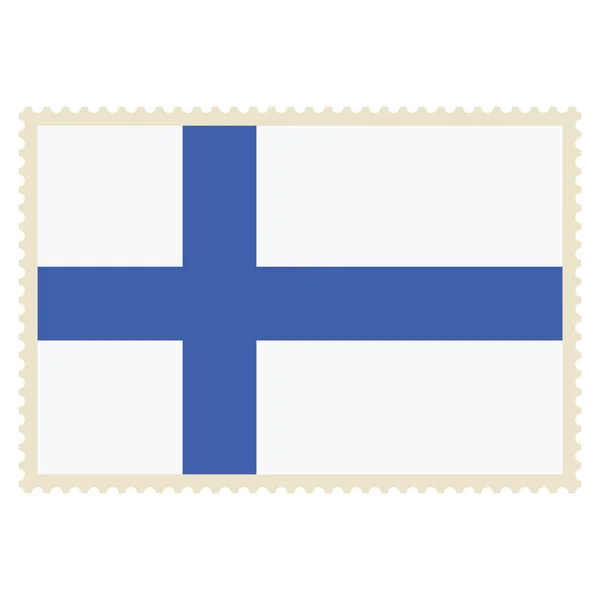 Icono Trama Bandera Finlandia Sello Postal Aislado Sobre Fondo Blanco —  Fotos de Stock