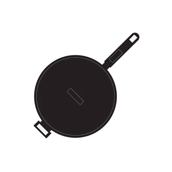 Raster Illustration Kitchen Pan Kitchenware Pan Silhouette Butcher Shop Kitchen — Stock Photo, Image