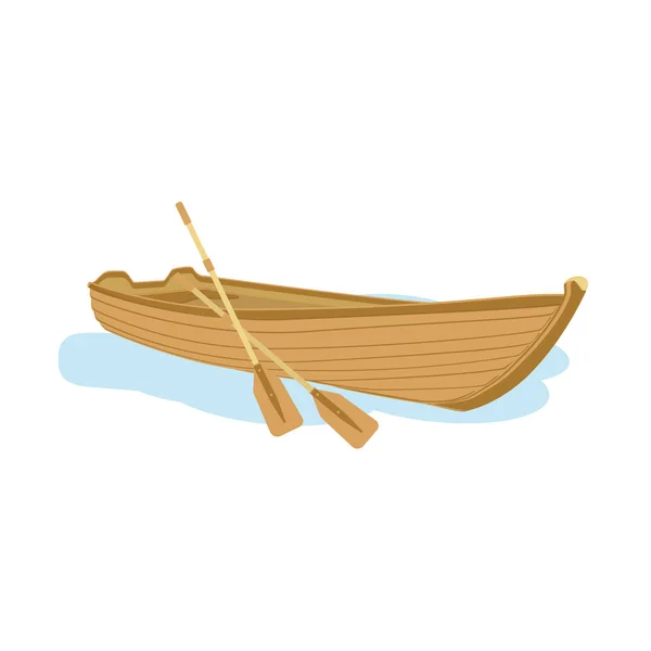 Wooden Boat Oars Raster Illustration Isolated White — Stock Photo, Image