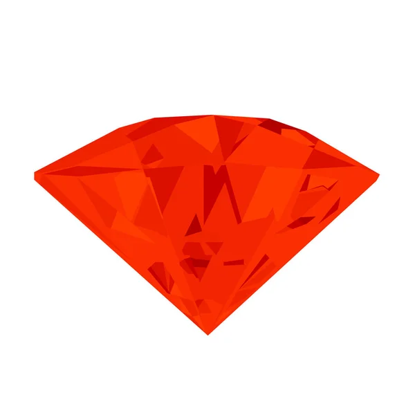 Red Gemstones Vector Illustration Rubies — Stock Vector