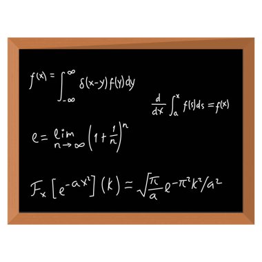 Vektör çizim matematik geometri formülleri. Matematik Siyah Kara tahta üzerinde