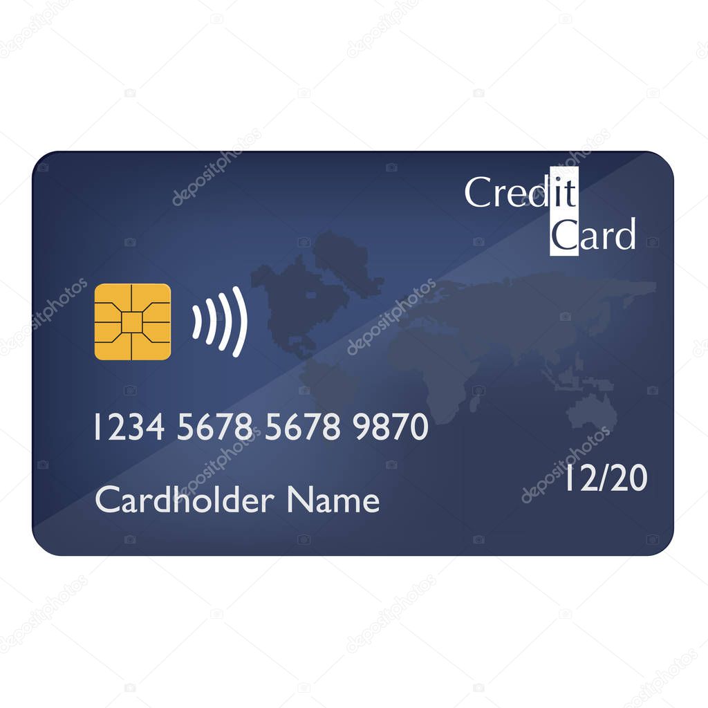 Realistic detailed credit card with colorful abstract design background. Vector illustration design 