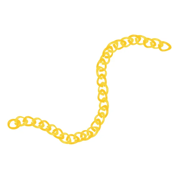 Vektor Zlatý Řetěz Izolovaných Bílém Pozadí — Stockový vektor