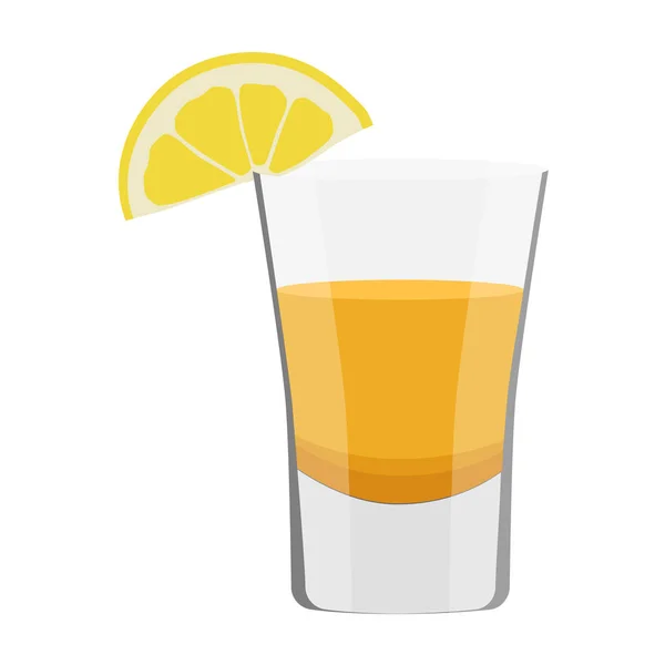 Small Shot Glass Delicious Whiskey Tequila — Stock Vector