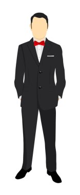 Başarılı bir iş adamı portresi. Vektör çizim