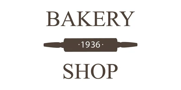 Bäckereishop Logo Etikett Abzeichen Emblemvektorvorlage Vintage Stil Bäckerei Logo Auf — Stockvektor