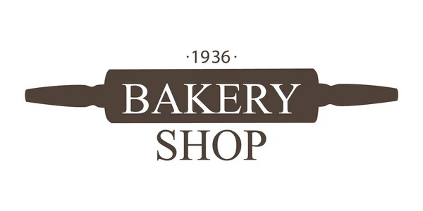 Bäckereishop Logo Etikett Abzeichen Emblemvektorvorlage Vintage Stil Bäckerei Logo Auf — Stockvektor