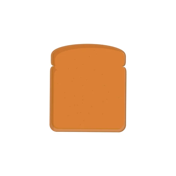 孤立在白色背景上的吐司面包切成薄片 顶视图 — 图库矢量图片
