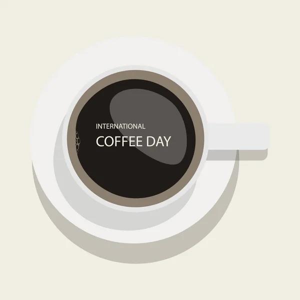 Εικονογράφηση Διάνυσμα Του Διεθνούς Εθνικού Καφέ Την Ημέρα Κατάλληλο Για — Διανυσματικό Αρχείο