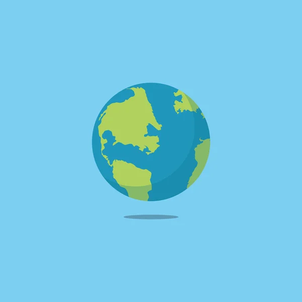 Значок Плоской Планеты Земля Векторная Иллюстрация Веб Баннеров Веб Мобильных — стоковый вектор