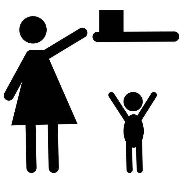 子供からのたくわえ あるいは子供たちにアクセスできない場所に保管する符号 ベクトル図 — ストックベクタ
