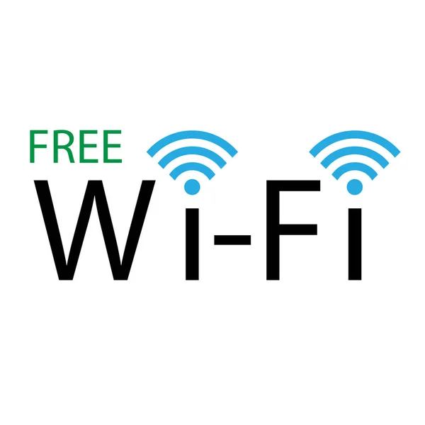 Free Wifi Sign Vector Free Zone — Stock Vector
