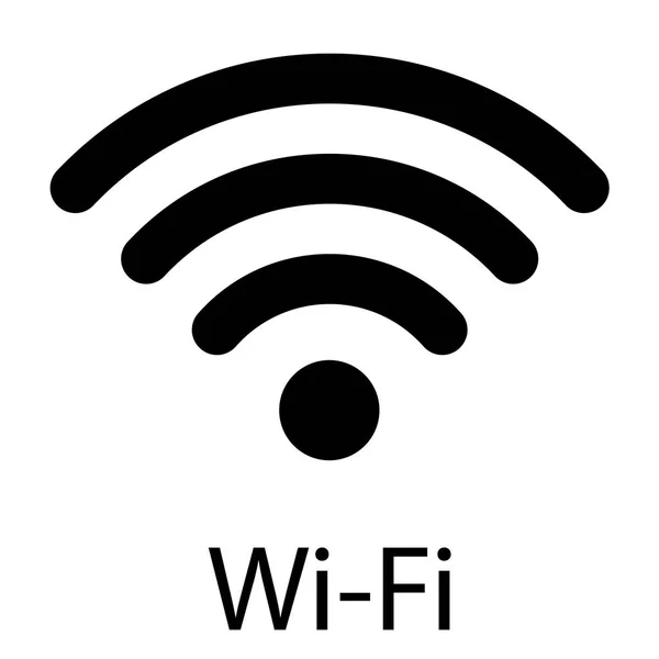 Illustrazione Vettoriale Design Piatto Blu Icona Wireless Simbolo Firma Wifi — Vettoriale Stock