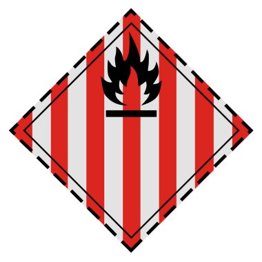Flammable solid Raster clipart