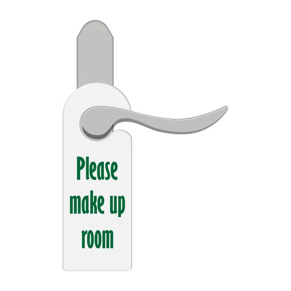 Door handle with sign — Stock Photo, Image