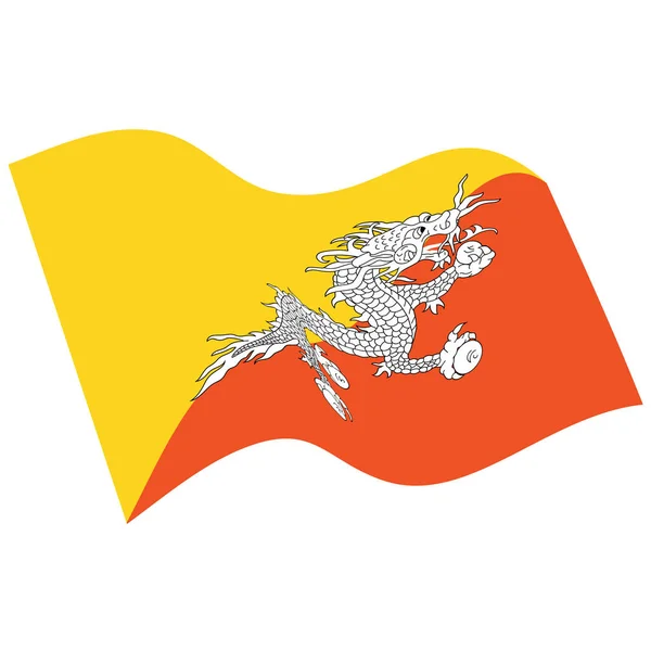 不丹国旗栅格 — 图库照片