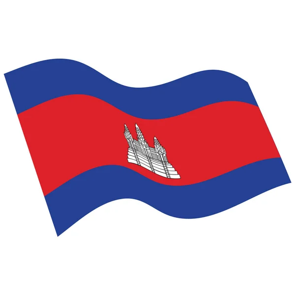 柬埔寨的旗子 — 图库照片