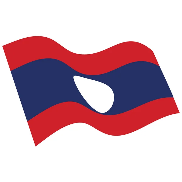 Flagge der demokratischen Volksrepublik Laos — Stockfoto