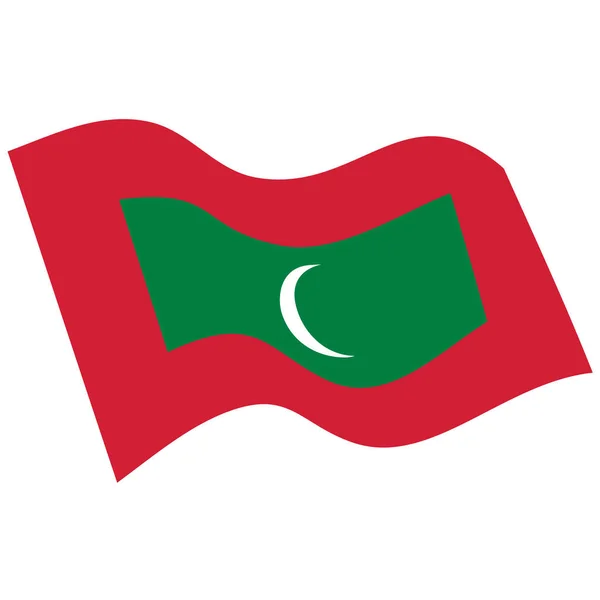 马尔代夫国旗 — 图库照片