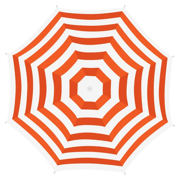 Pohled shora pláž deštník — Stock fotografie