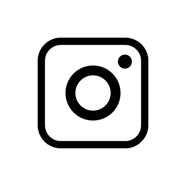 New instagram logo black color isolated on white background for your social  media app design project. Vector social network icon. Vector Illustration —  Stock Vector © VI6277 #127186948