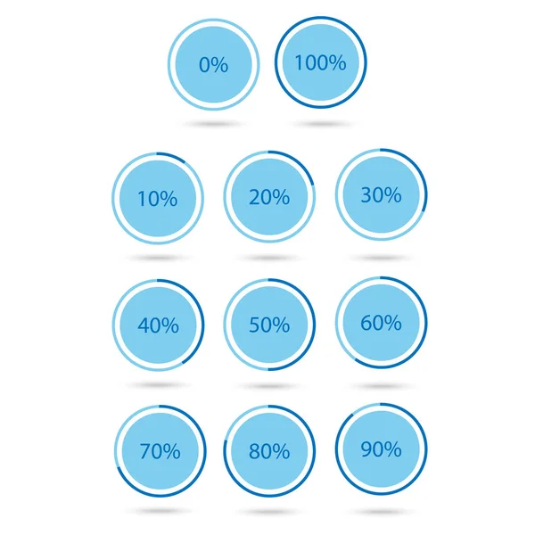 Pie grafiek set — Stockfoto