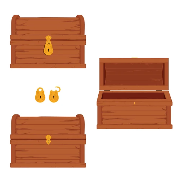Wooden pirate chest — Stock Photo, Image