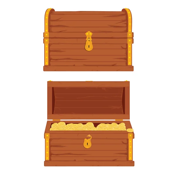 Wooden pirate chest — Stock Photo, Image