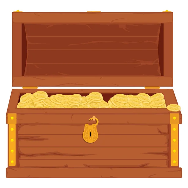 Wooden pirate chest — Stock Photo, Image