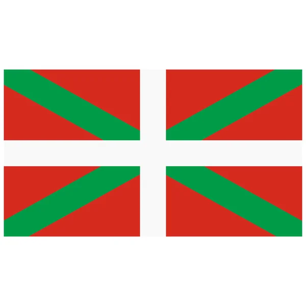 Bask Ülkesi Bayrağı Spanya Nın Bölge Spanyol Eyaletinin Bayrağı Vektör — Stok Vektör