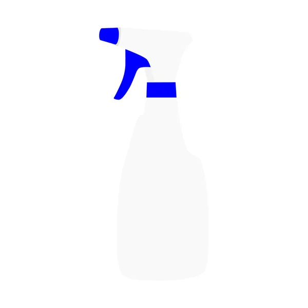 White Blank Plastic Spray Detergent Bottle Isolated White Background Packaging — Stock Vector