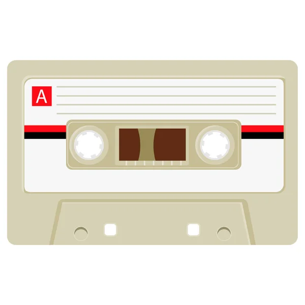 Cassete Com Etiqueta Retro Como Objeto Vintage Revival Mix Tape — Vetor de Stock