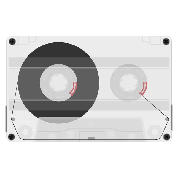Kassett Med Retro Etikett Som Vintage Objekt Revival Mix Tape — Stock vektor