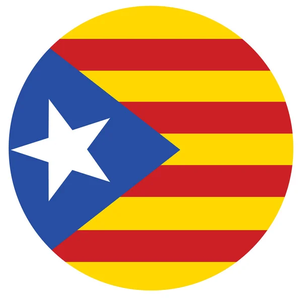 Vektor Vlajka Katalánska Katalánskou Vlajku Autonomní Společenství Španělsku — Stockový vektor