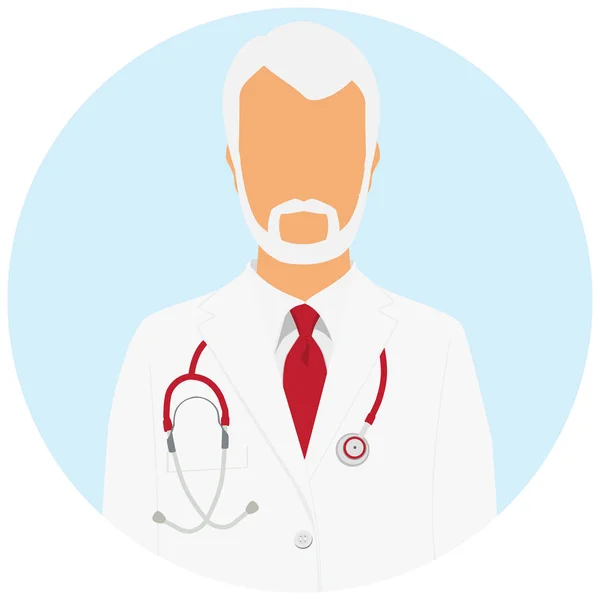 Icono Médico Médico Con Estetoscopio Ilustración Vectorial — Vector de stock