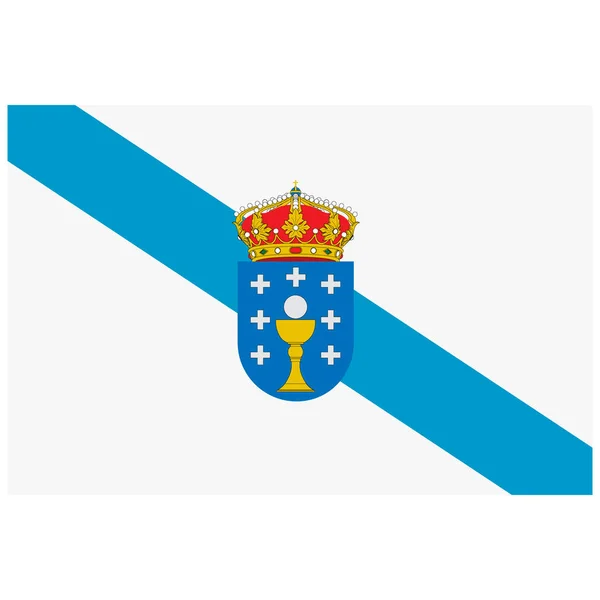 Σημαία Ισπανίας Αυτόνομη Κοινότητα Γαλικίας Διάνυσμα — Διανυσματικό Αρχείο