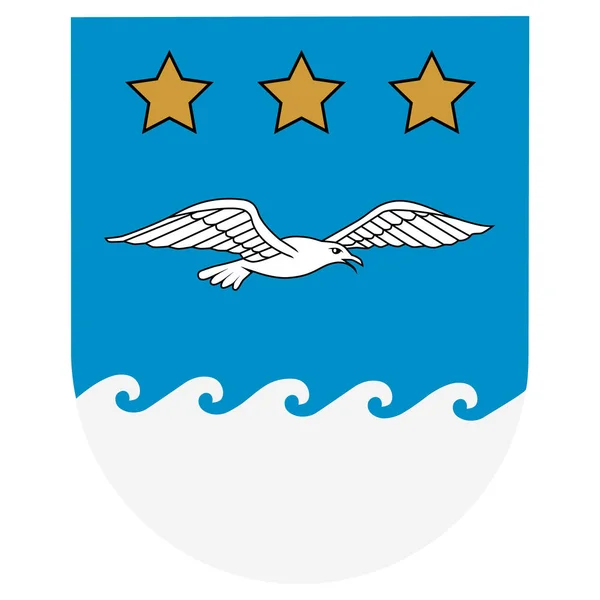 Vlag Van Stad Jurmala Letland Wapenschild Vector Ilustration — Stockvector