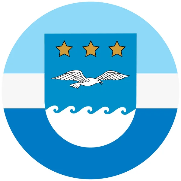 ラトビア リガ市の旗 紋章付き外衣 ベクトル小話 — ストックベクタ