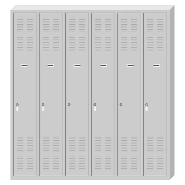 Векторні Ілюстрації Металевих Шкільних Спортивних Шафок Шафка Тренажерного Залу Двері — стоковий вектор