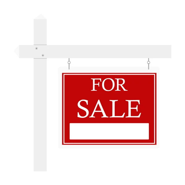 Home Sale Real Estate Sign Isolated White Background Vector Illustration — Stock Vector