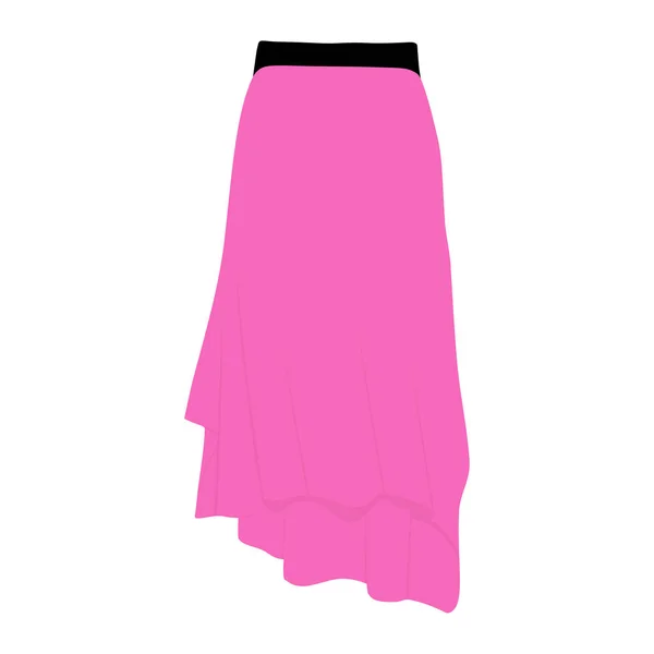 Falda Vectorial Plantilla Rosa Ilustración Mujer Moda Diseño Falda Mujer — Vector de stock