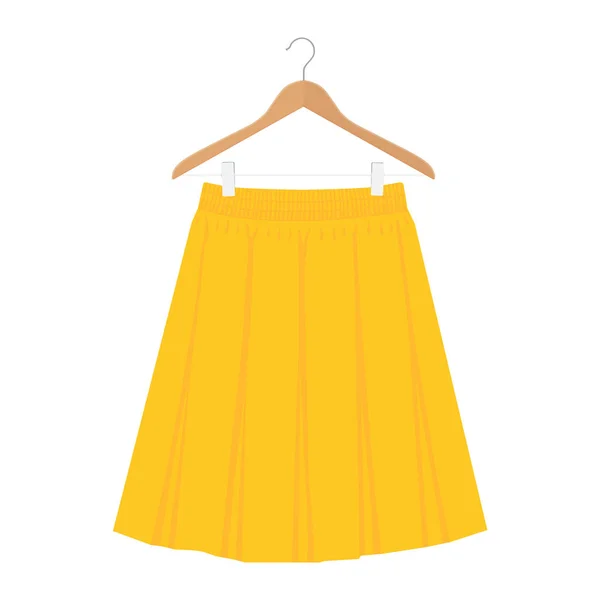 Modelo Saia Amarelo Vetor Design Moda Mulher Ilustração Mulheres Caixa —  Vetores de Stock